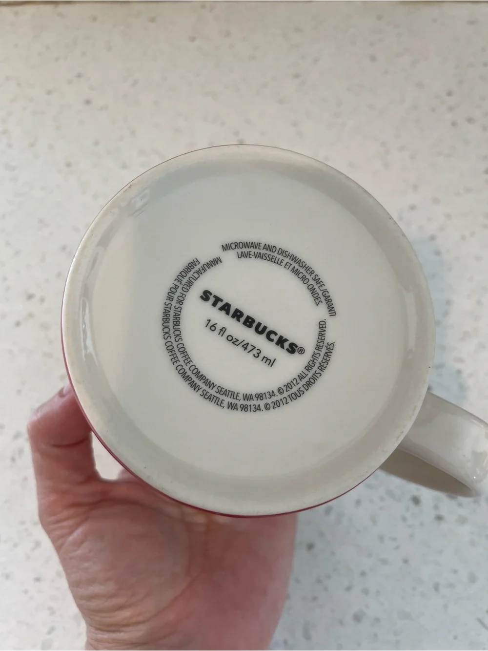 Starbucks Coffee Dallas Coffee Mug 2011 Red Collectible 16oz Cup Trolley Car
